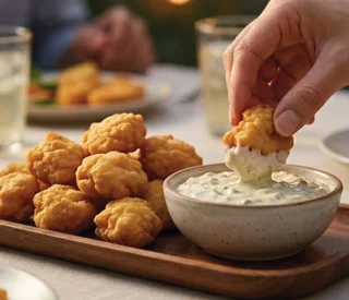 دستور تهیه مرغ پفکی با سس تارتار